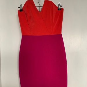 Lulu’s Colorblock Strapless Dress